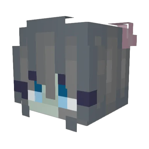 PxlWitch Minecraft avatar head, 3D render
