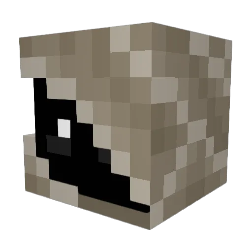 Pxl_Mnk Minecraft avatar head, 3D render