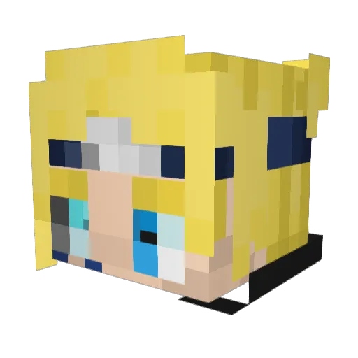Pxnda_eats Minecraft avatar head, 3D render