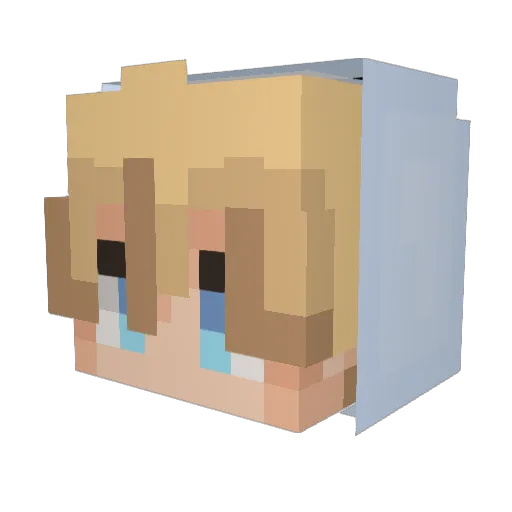 Pxndarino Minecraft avatar head, 3D render
