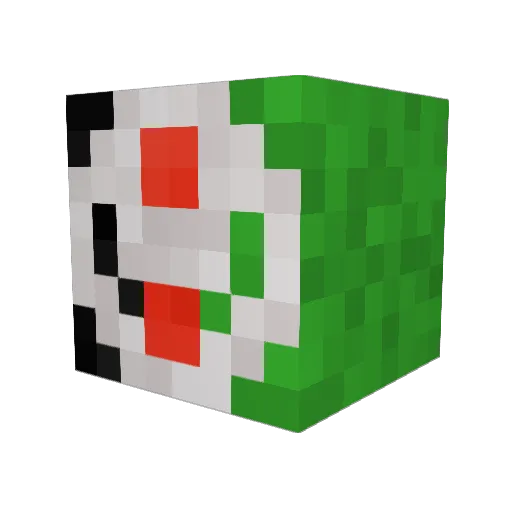Pxnkitty Minecraft avatar head, 3D render