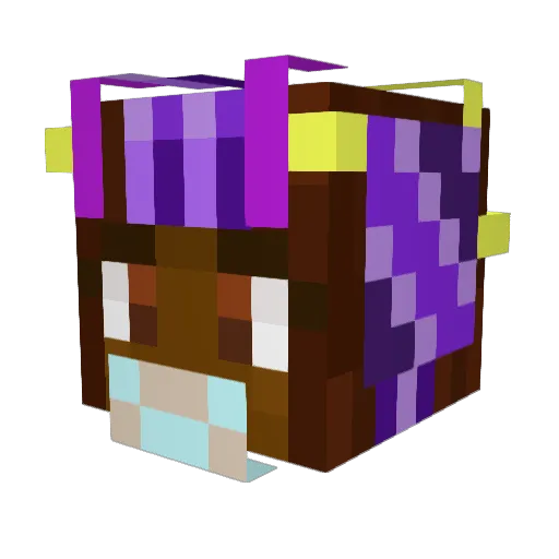 Pxrmoto Minecraft avatar head, 3D render