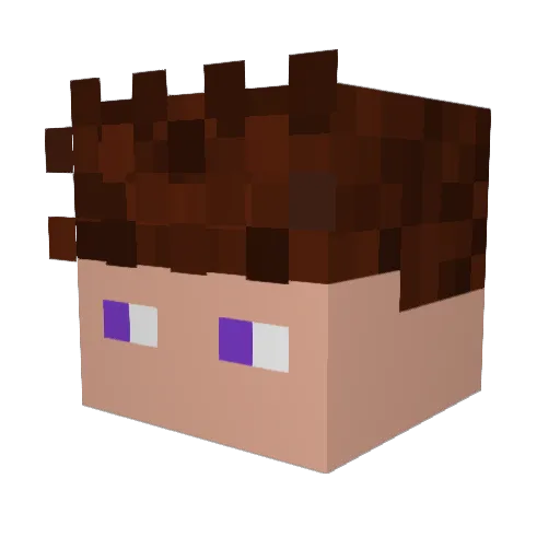 Minecraft-Avatar von Pxrpur: Kopf als 3D-Render