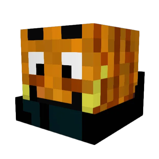 Pxuxr Minecraft avatar head, 3D render