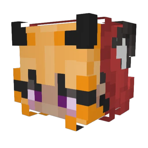 Pxxj Minecraft avatar head, 3D render