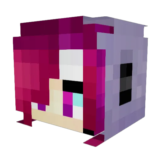 PyPurply Minecraft avatar head, 3D render