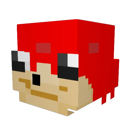 PyaKura Minecraft avatar head, 3D render