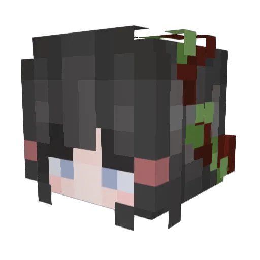 Pyashta Minecraft avatar head, 3D render
