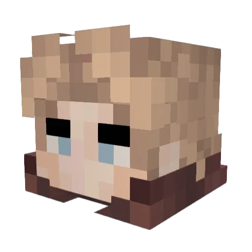Pycnostyle Minecraft avatar head, 3D render
