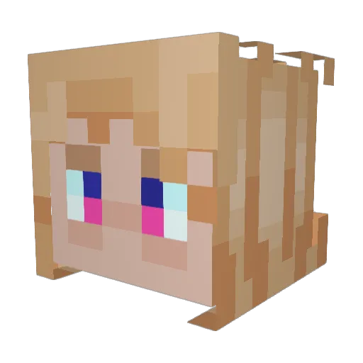 Pydite Minecraft avatar head, 3D render