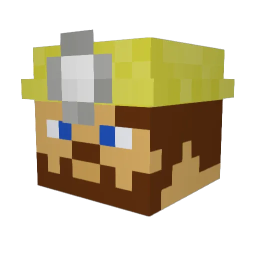 Pydor Minecraft avatar head, 3D render