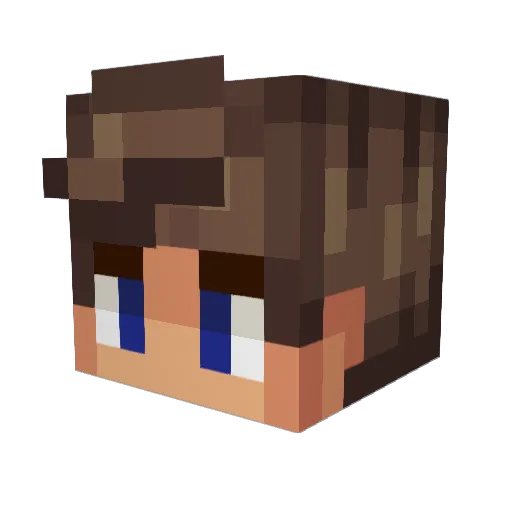 PygmyDesigns Minecraft avatar head, 3D render