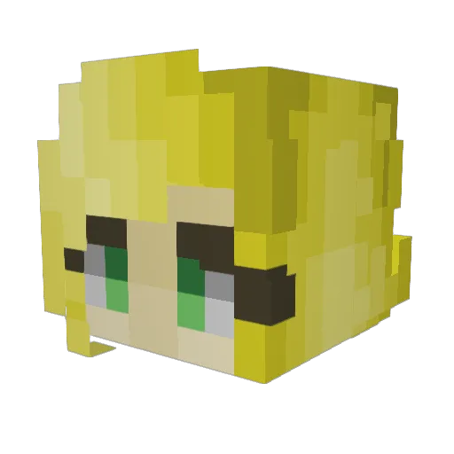 PygmyPoof Minecraft avatar head, 3D render