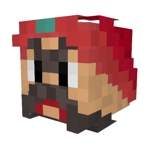 Pygriaaf Minecraft avatar head, 3D render