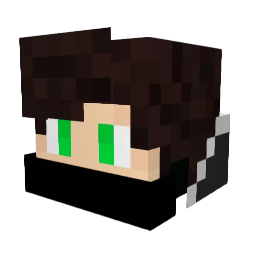 PyhiX Minecraft avatar head, 3D render
