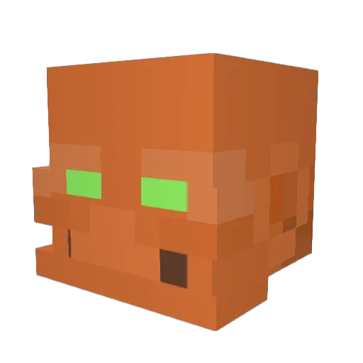 PykePlanter Minecraft avatar head, 3D render