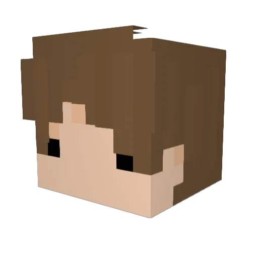 Pyl0n Minecraft avatar head, 3D render