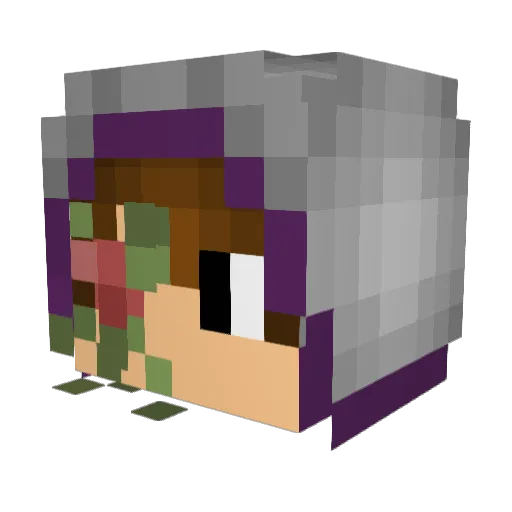Pyle34 Minecraft avatar head, 3D render