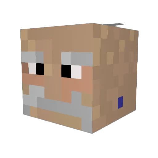 Pylere Minecraft avatar head, 3D render