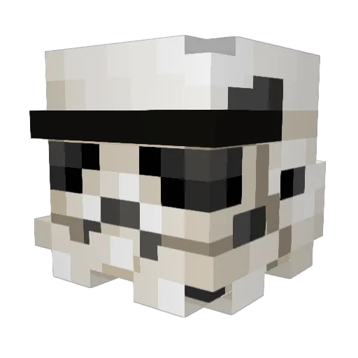 Pylongs Minecraft avatar head, 3D render
