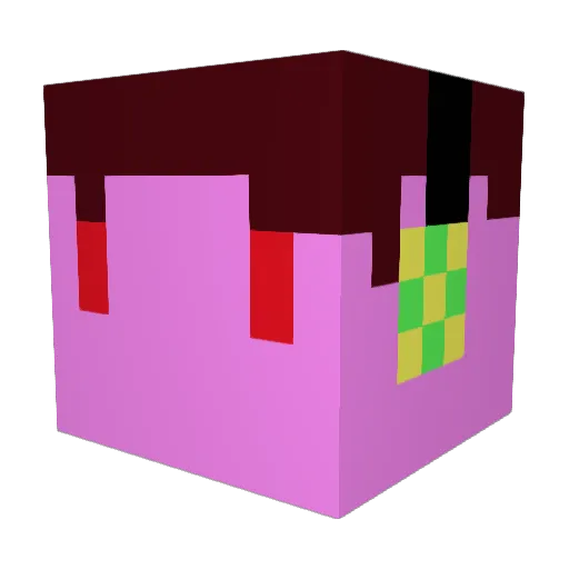 PyonGames Minecraft avatar head, 3D render
