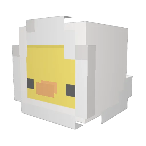 Pyonnu Minecraft avatar head, 3D render