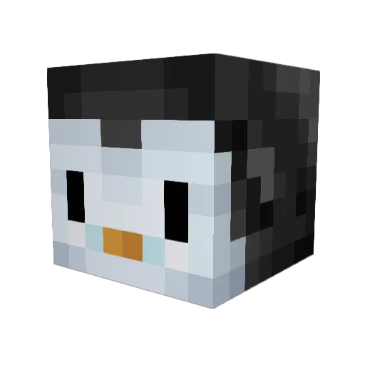 Pyougi Minecraft avatar head, 3D render