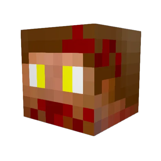 Pyphais Minecraft avatar head, 3D render