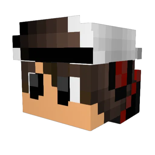 Pypochek Minecraft avatar head, 3D render