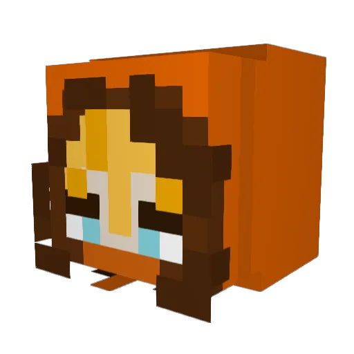 Pyr0Pl4nt Minecraft avatar head, 3D render