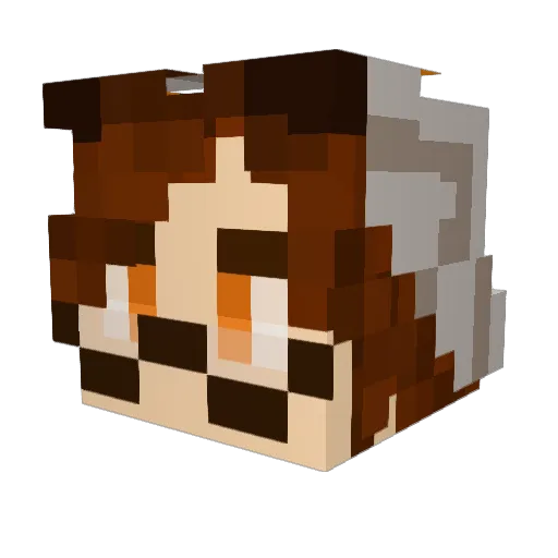 Pyr0sity Minecraft avatar head, 3D render