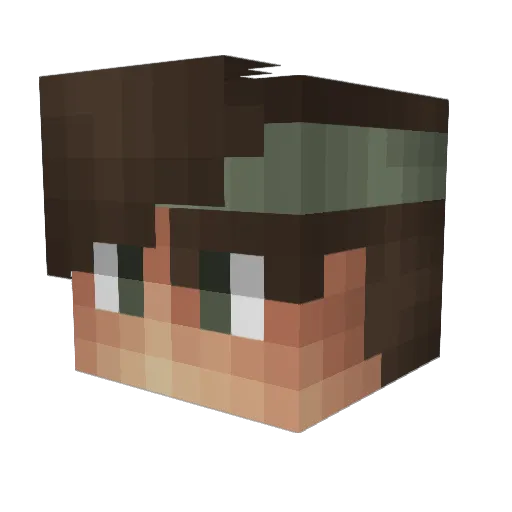 Pyr0xPvP Minecraft avatar head, 3D render