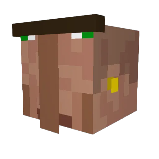 PyrB Minecraft avatar head, 3D render