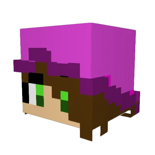 PyraBLU99 Minecraft avatar head, 3D render
