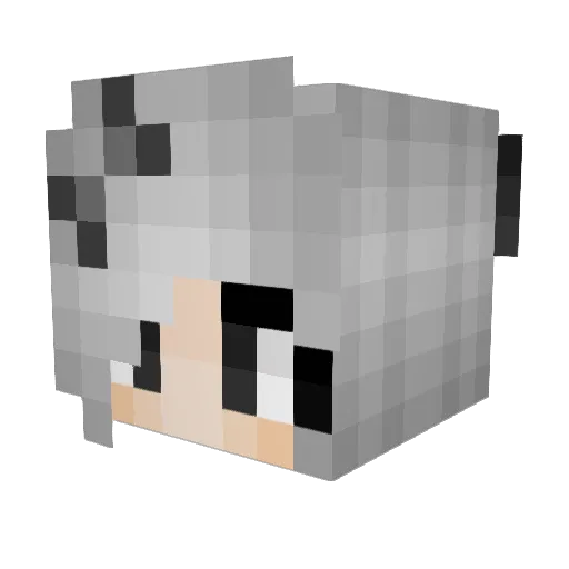 Pyrah Minecraft avatar head, 3D render