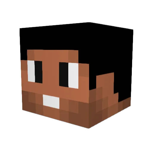 Pyrainion Minecraft avatar head, 3D render