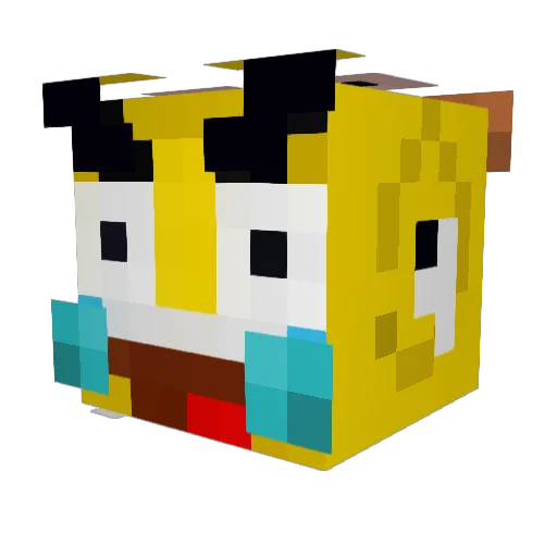Pyramidian Minecraft avatar head, 3D render