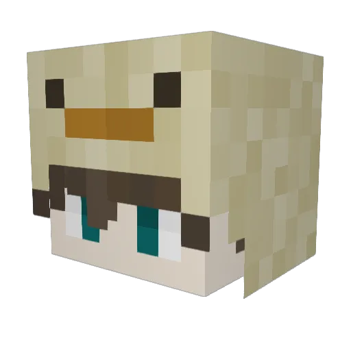 Pyraxskov Minecraft avatar head, 3D render