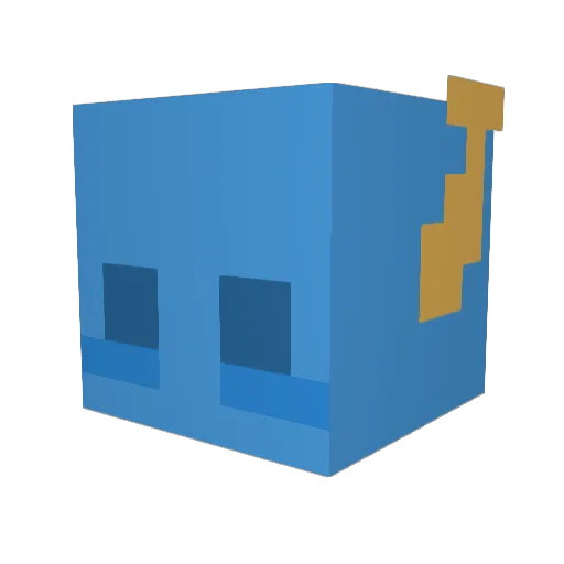 Pyrayd Minecraft avatar head, 3D render