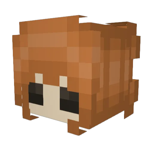PyreIgnite Minecraft avatar head, 3D render