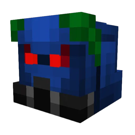 PyreJS Minecraft avatar head, 3D render