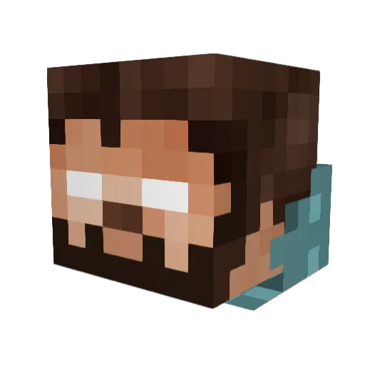 Pyre_Wolf Minecraft avatar head, 3D render