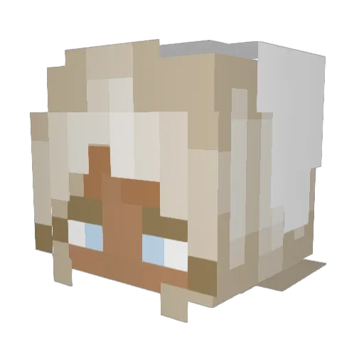 Pyredust Minecraft avatar head, 3D render