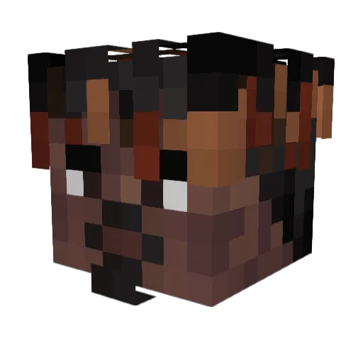 Pyrem Minecraft avatar head, 3D render