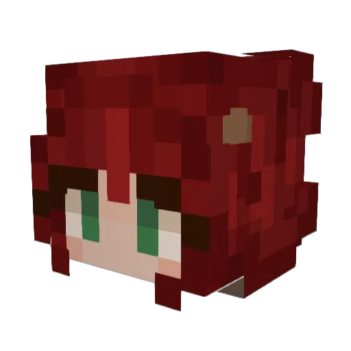 Pyriala Minecraft avatar head, 3D render