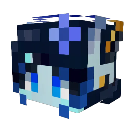 Pyriiite Minecraft avatar head, 3D render