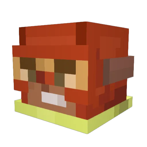 Pyrite_242 Minecraft avatar head, 3D render