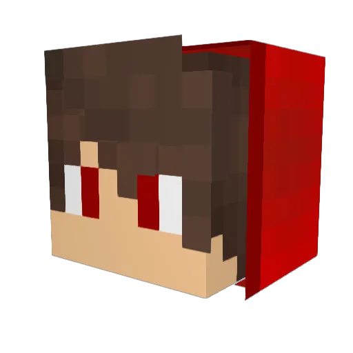 Pyro1802 Minecraft avatar head, 3D render