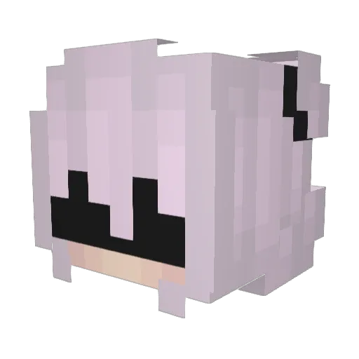 PyroBlastic Minecraft avatar head, 3D render