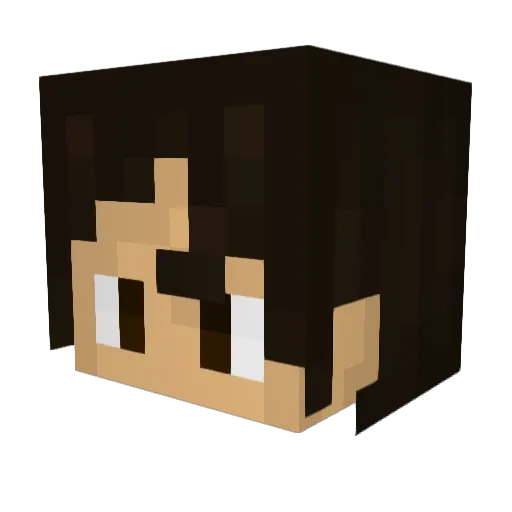 PyroDC654 Minecraft avatar head, 3D render